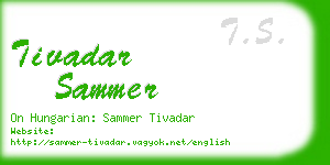 tivadar sammer business card